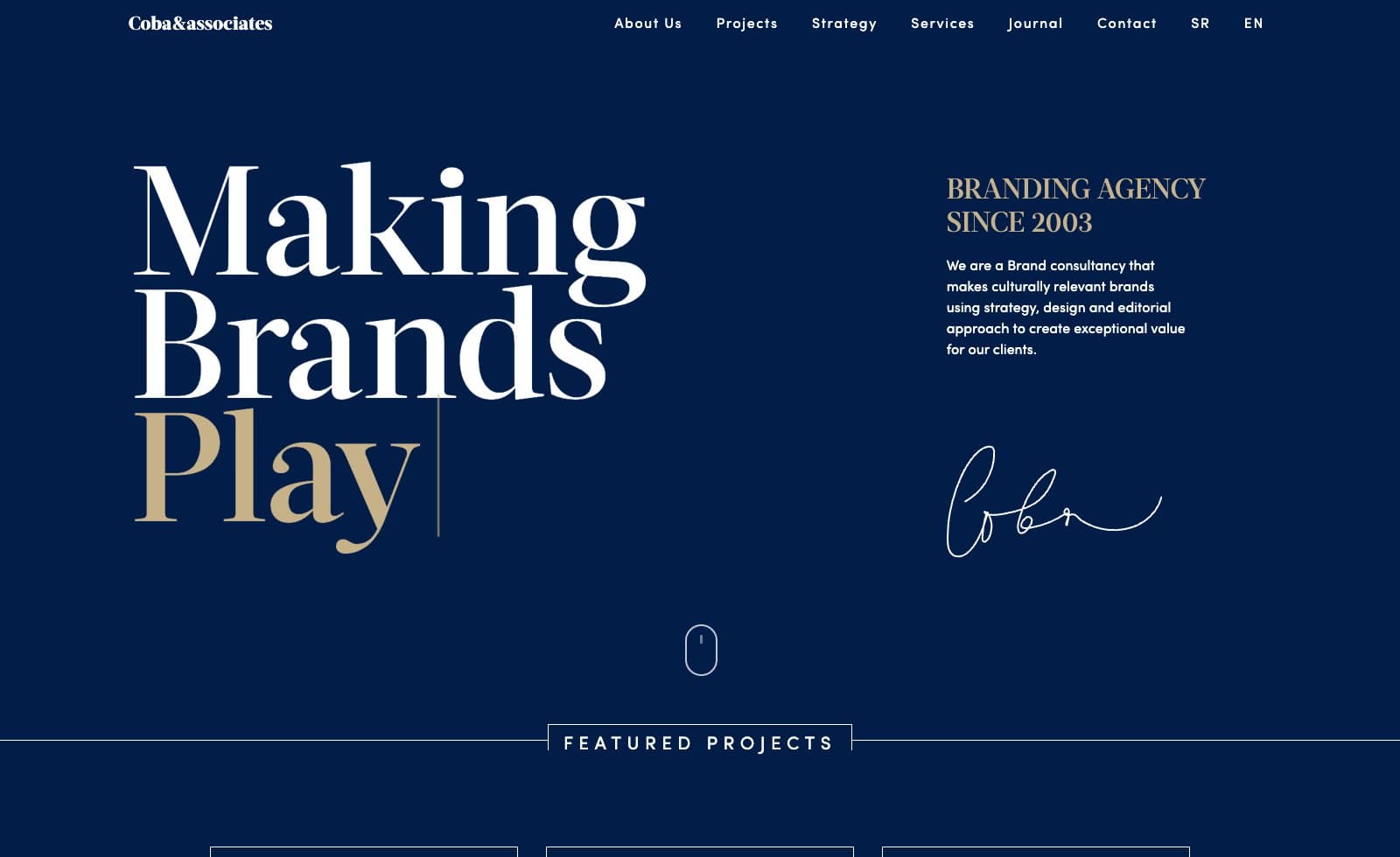 Coba & Associates desktop homepage screenshot